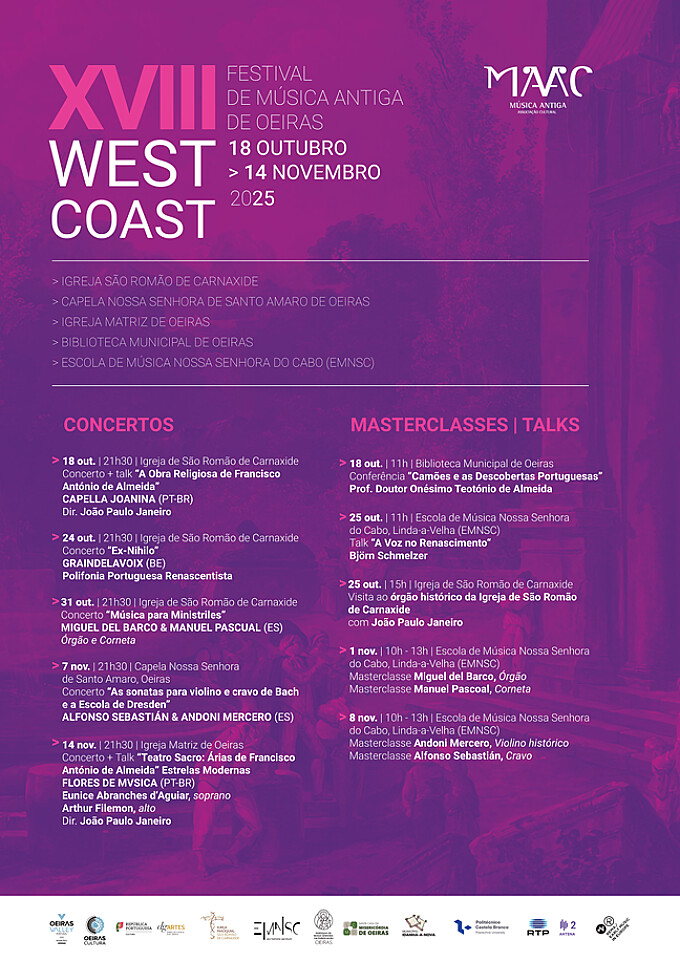 XVIII WEST COAST – FESTIVAL DE MÚSICA ANTIGA DE OEIRAS 2025