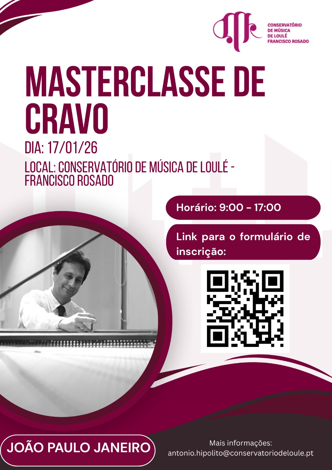 Masterclasse de Cravo - Conservatorio de Musica de Loule